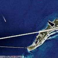 Our tarpon charter boat returning to our dock at Bahia Honda Key in the Florida Keys