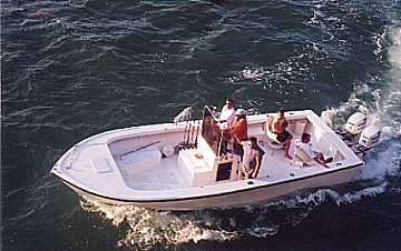 Our roomy tarpon fishing boat